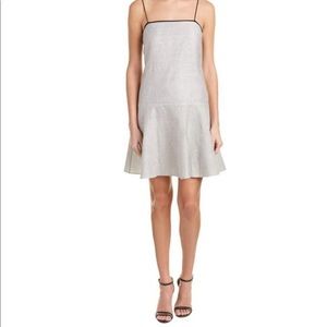 Rag & bone Spaghetti Strap Gray Linen A-Line Dress